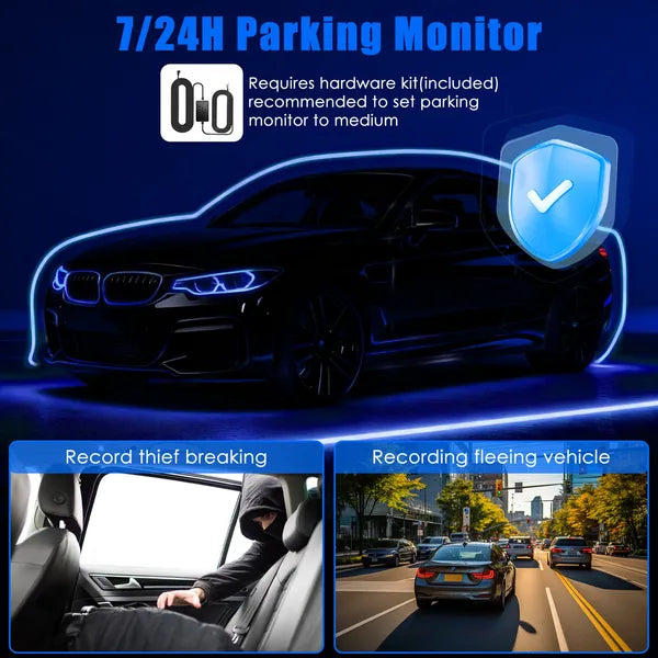 4 Channel Car Dash Cam With 128G MMC Card 1080P Front 720P Left Right 480P Rear G-Sensor Parking Monitor Loop Recording Night Vision Surveillance Car Camera