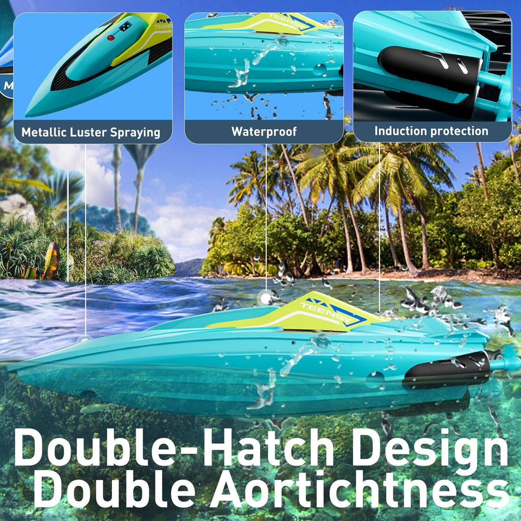 S5 Fast RC Boat For Pools And Lakes 2.4 GHz 20 MPH Racing Boats For Kids US