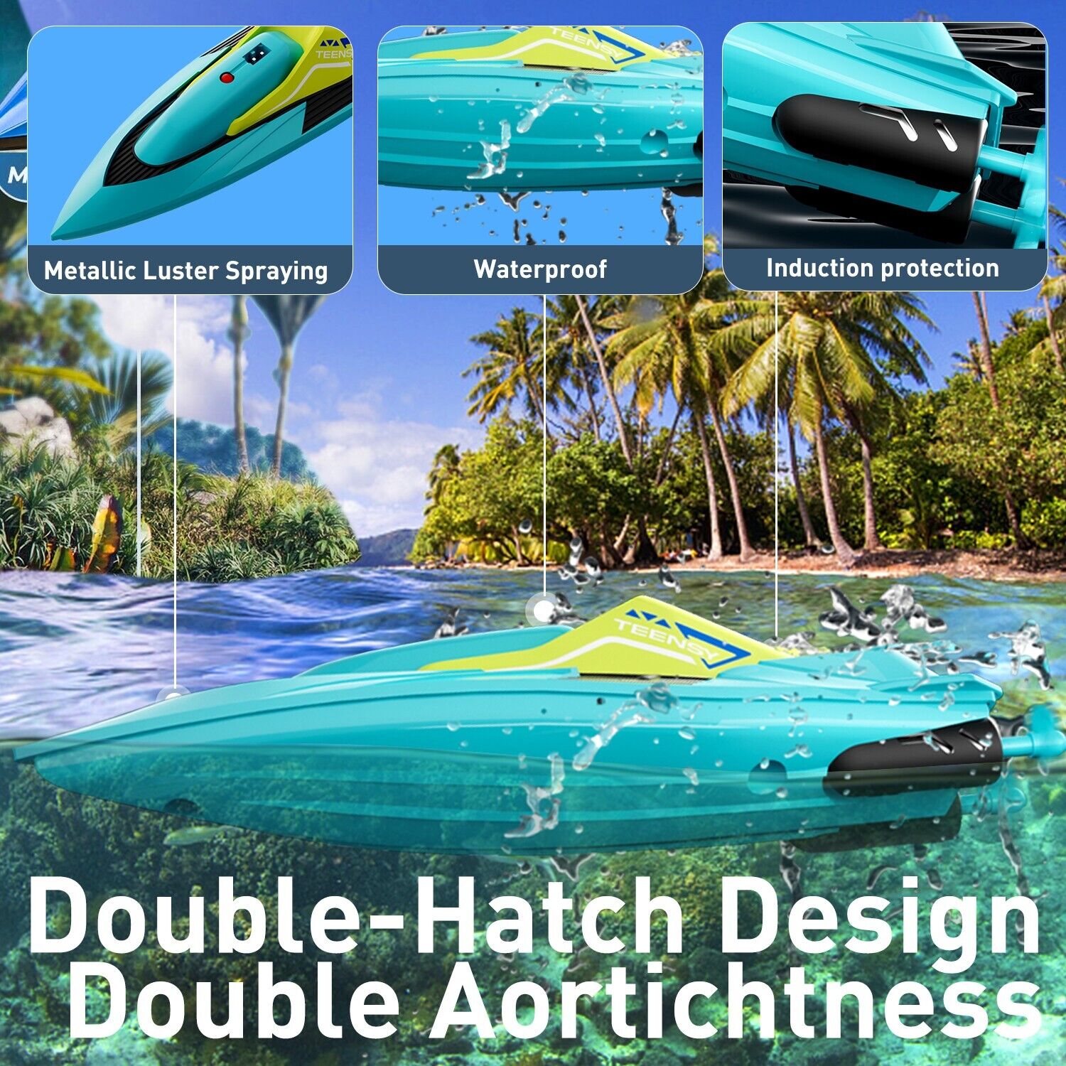 S5 Fast RC Boat For Pools And Lakes 2.4 GHz 20 MPH Racing Boats For Kids US