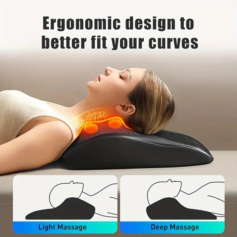 NNETM Cordless 3D Kneading Massage Pillow With Heat - Rechargeable Back Massager