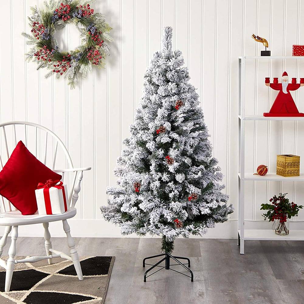 Snowy artificial pine - in several types - 210 cm-1